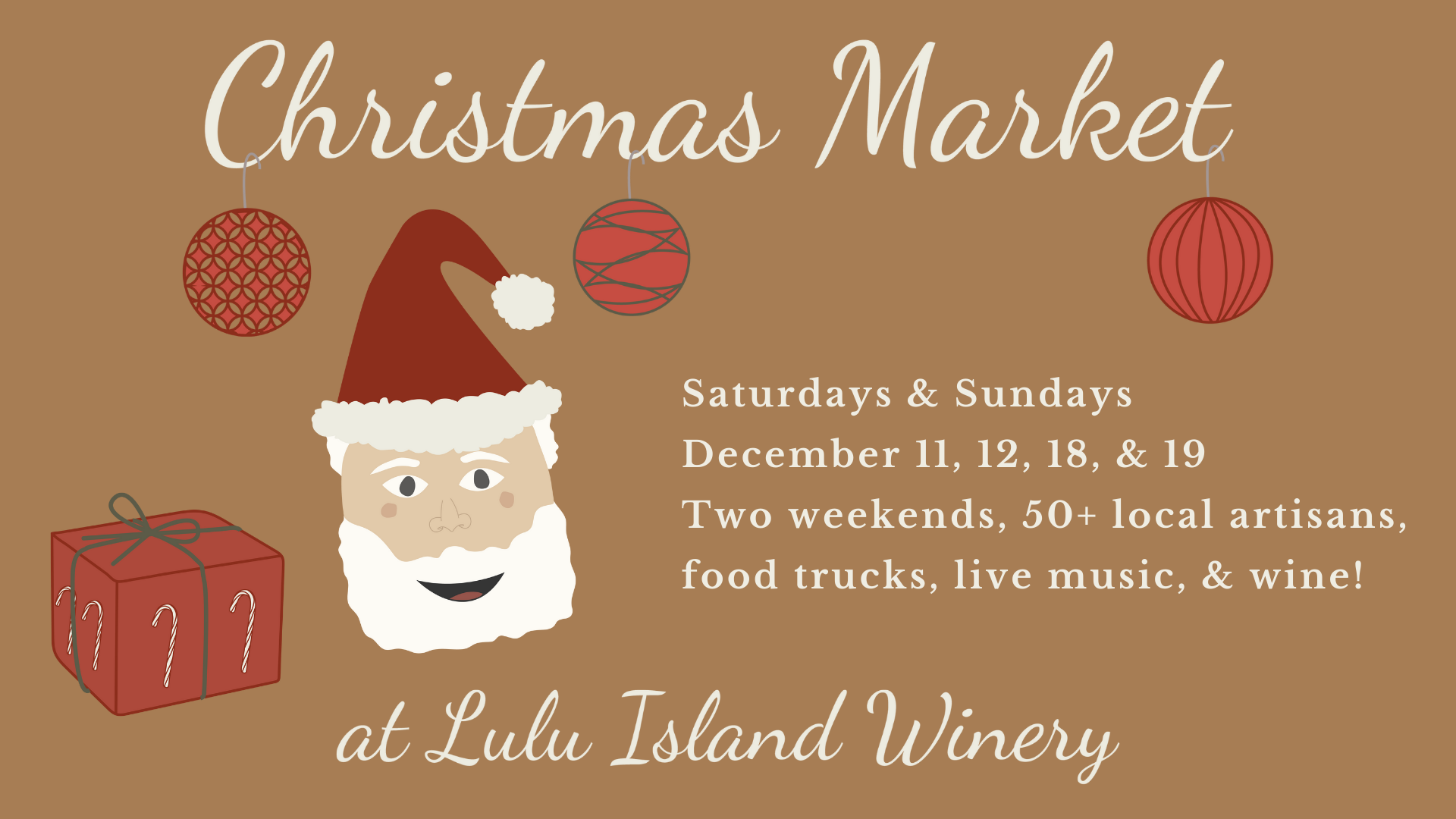 Christmas Marketplace 2022 In Crawford Ga Lulu Island Winery Christmas Market | Richmond, Ga | Festivals.com