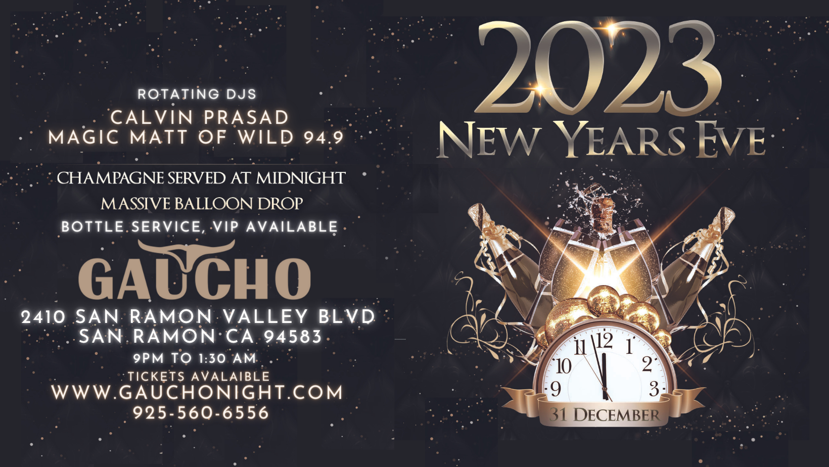 New Year's Eve Party 2023 Gaucho Nightclub San Ramon - New Year's Eve Party 2023 Gaucho Nightclub San Ramon