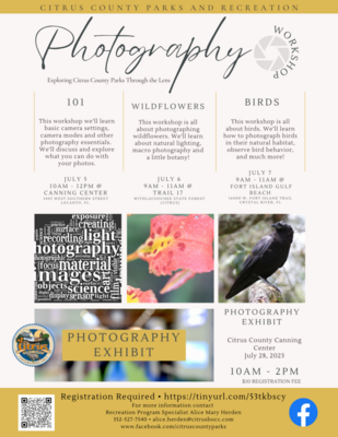 Citrus County Chronicle Events - Photography Workshop