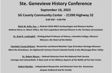 Evvnt Events - Ste. Genevieve History Conference