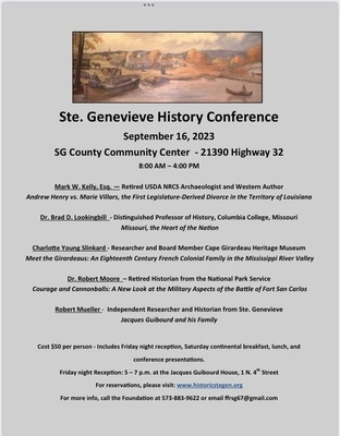 Evvnt Events - Ste. Genevieve History Conference