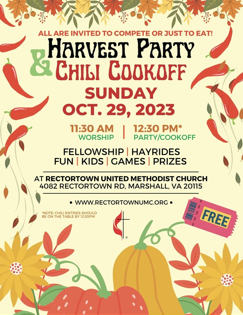 Rectortown UMC 2nd Annual Harvest Party and Chili Cookout