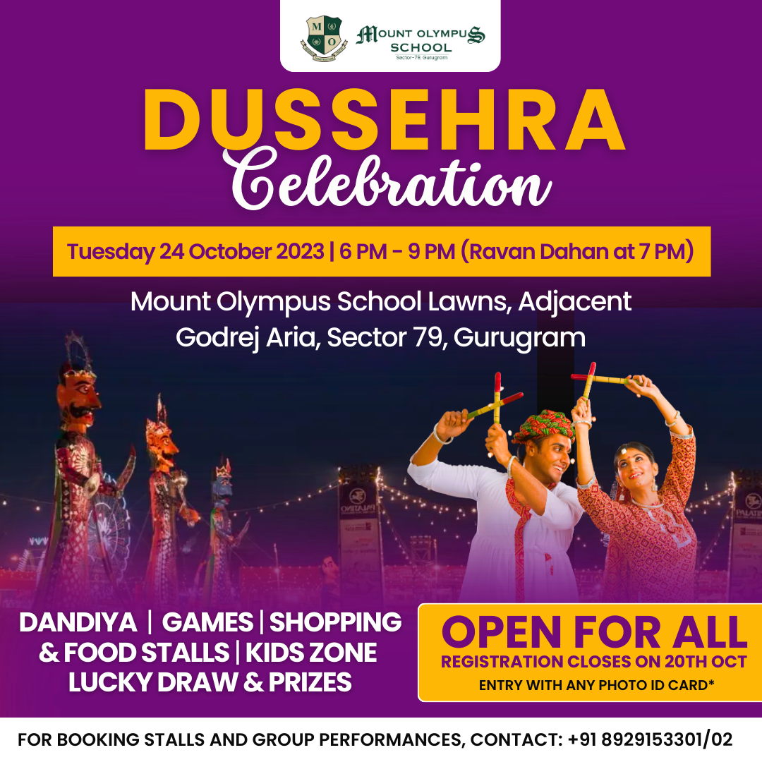 Dussehra Mela 2023 | Dandiya Night | Mount Olympus School, Gurugram - Dussehra Mela 2023 | Dandiya Night | Mount Olympus School, Gurugram