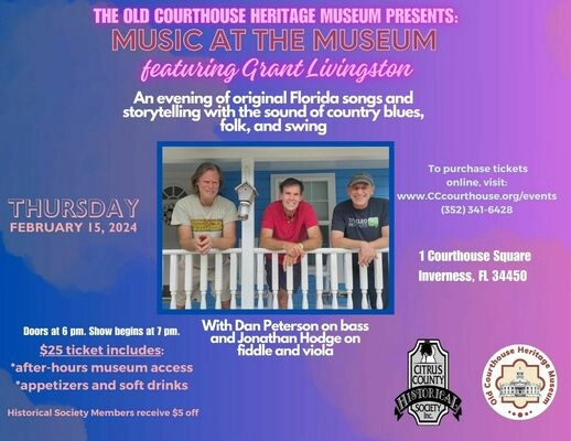 Citrus County Chronicle Events - Music at the Museum: Grant Livingston