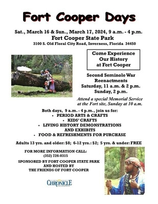 Citrus County Chronicle Events - Fort Cooper Days