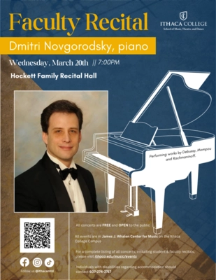 Ithaca College School of Music, Theatre and Dance - Fcaulty Recital: Dmitri  Novgorodsky, piano - Ithaca Journal Events