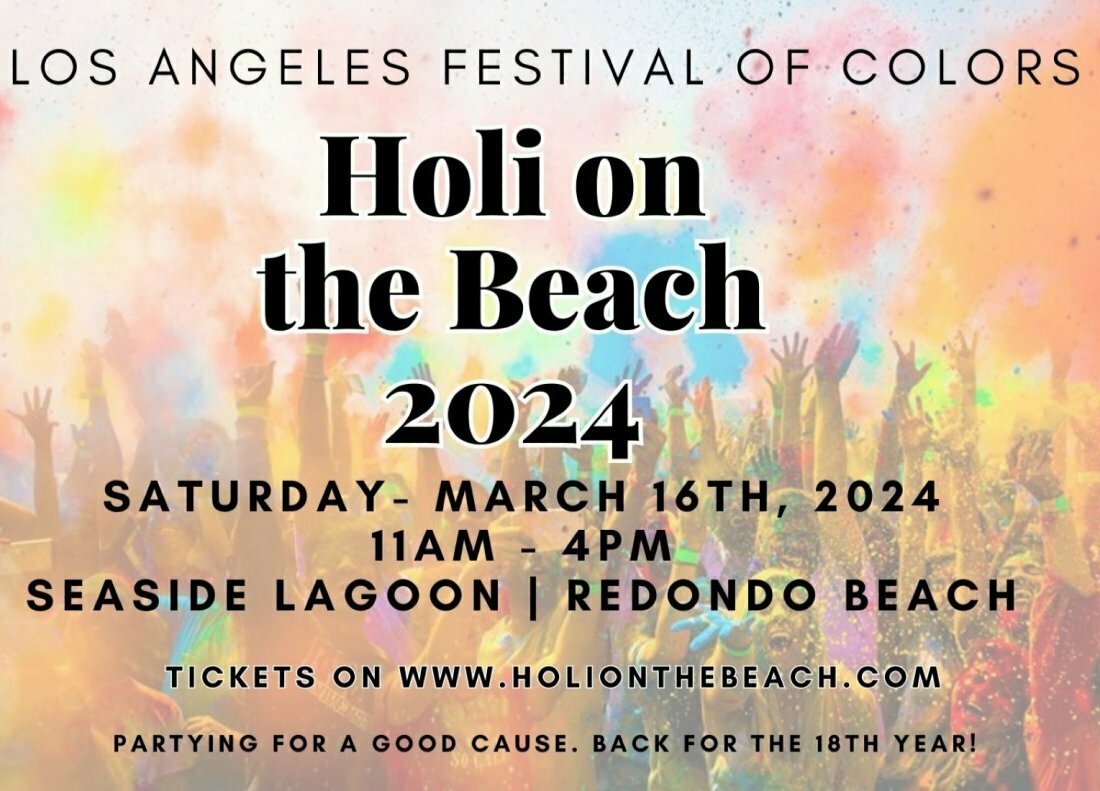 Holi on the Beach 2024 - LA's Biggest Festival of Colors