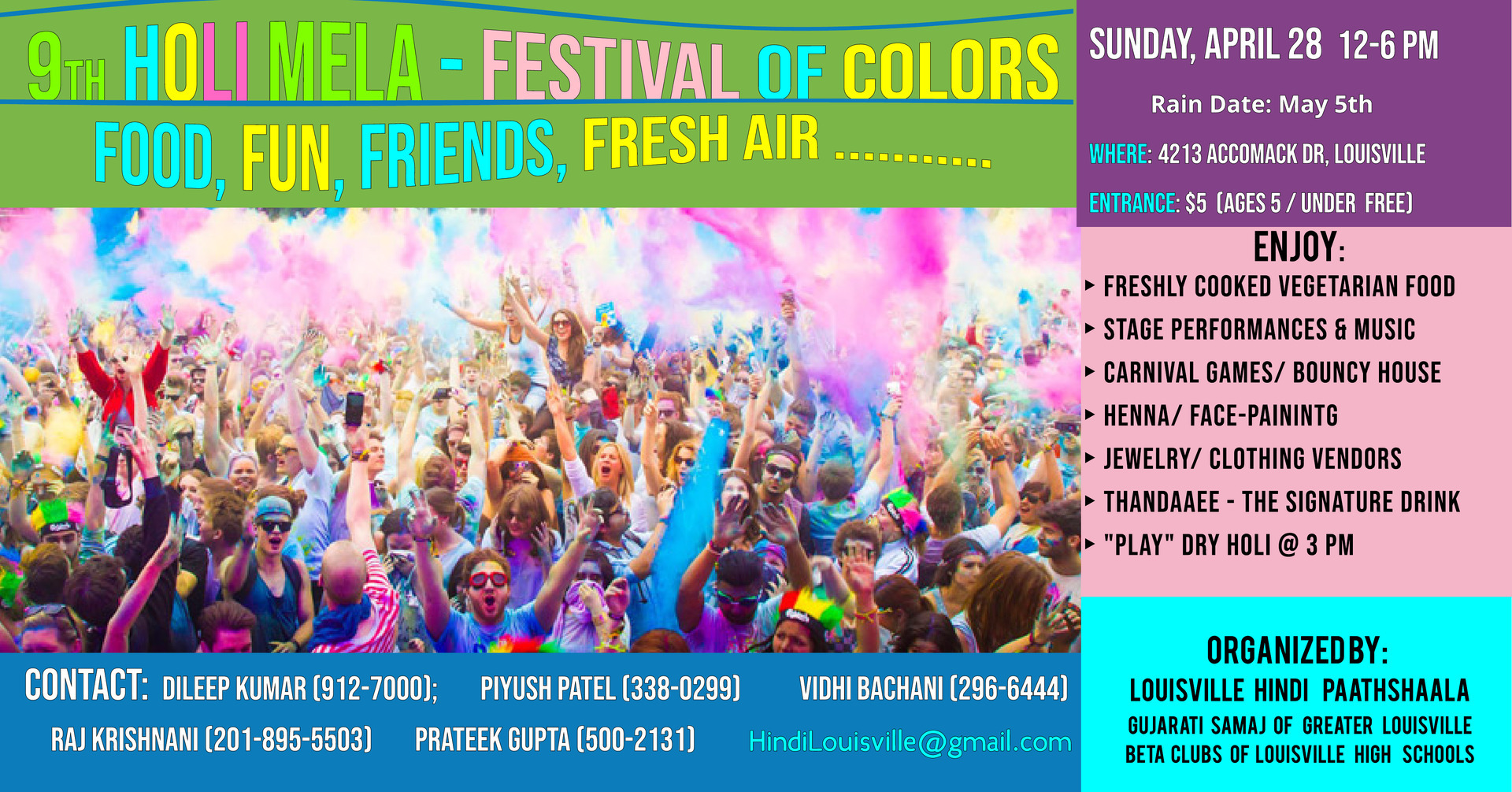 The 9th Holi Mela - Spring Festival of Colors