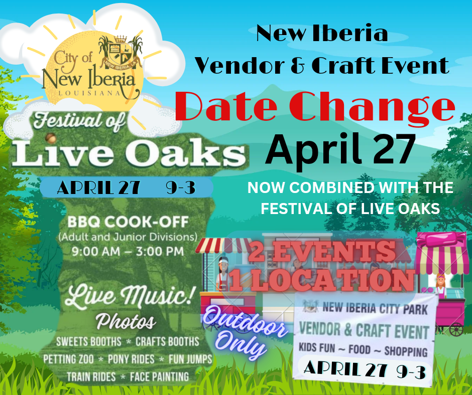 New Iberia City Park vendor event and Festival of Live Oaks