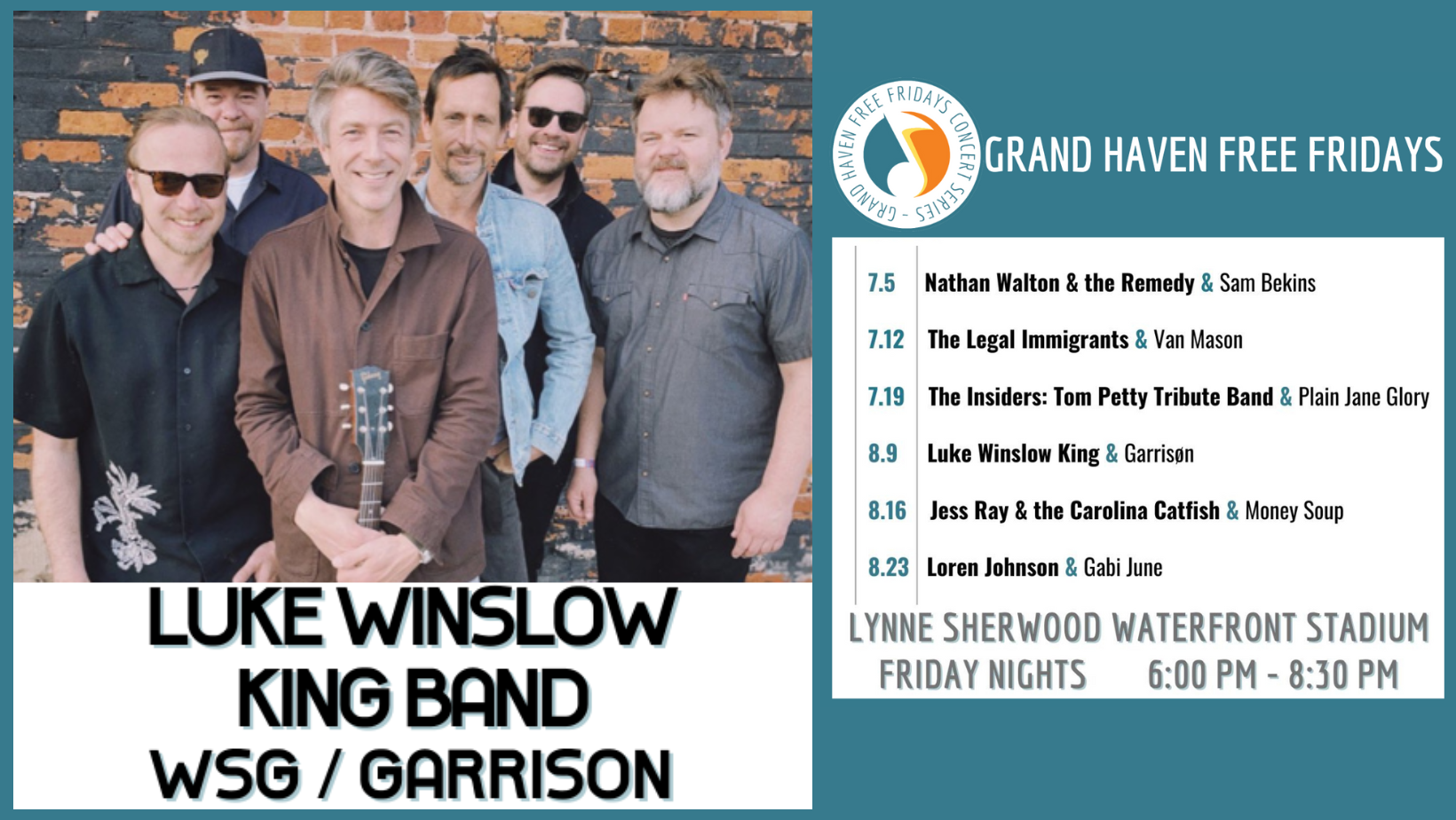 GRAND HAVEN FREE FRIDAYS PRESENT: LUKE WINSLOW KING WITH SPECIAL GUEST GARRISØN