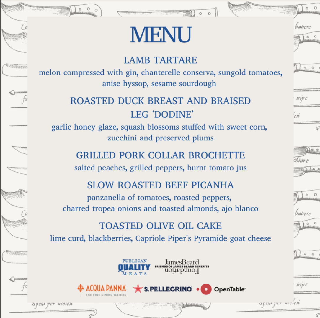 Friends Of James Beard Foundation: The Chef, The Butcher and The Farmers