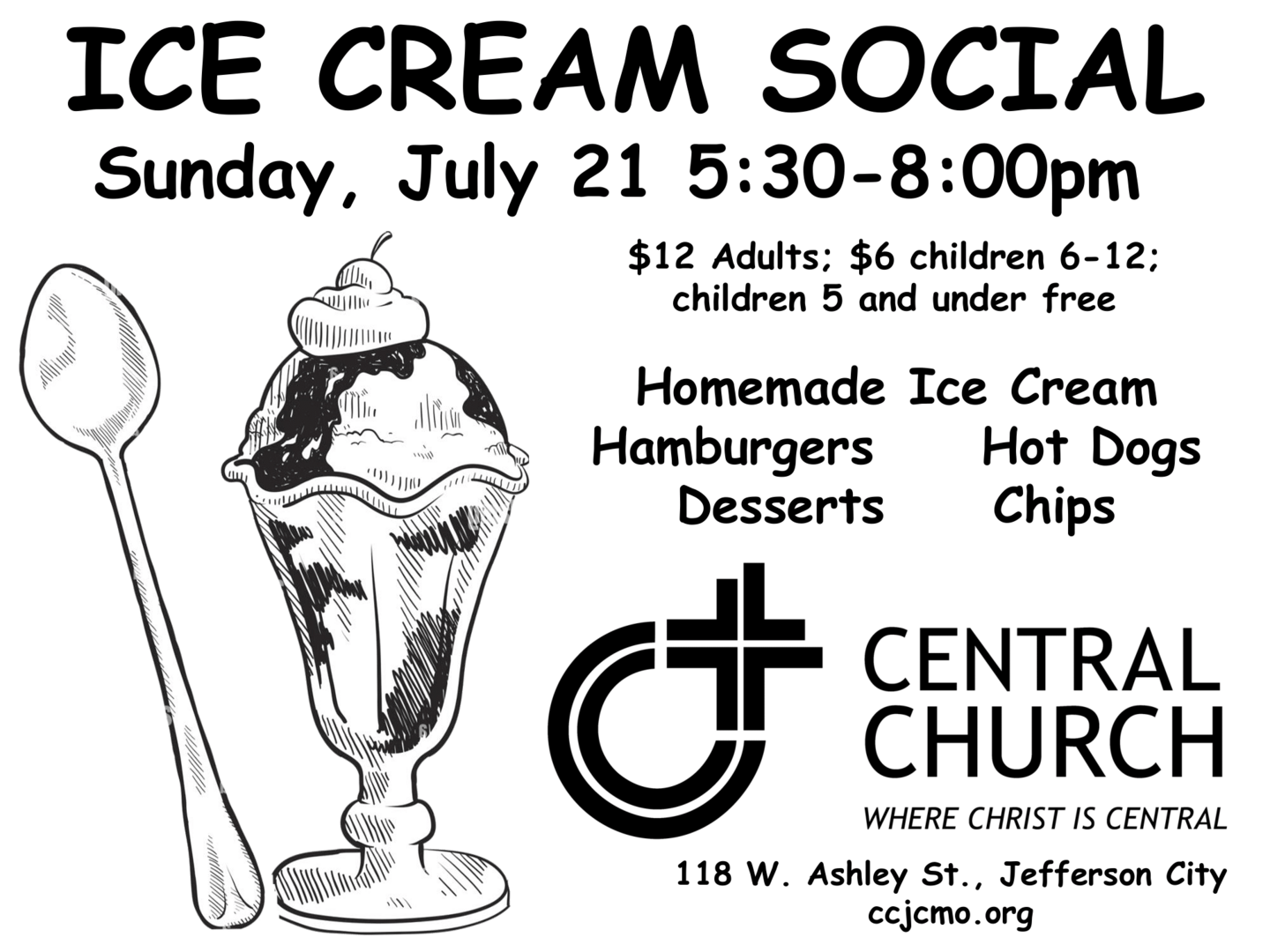 Ice Cream Social $12